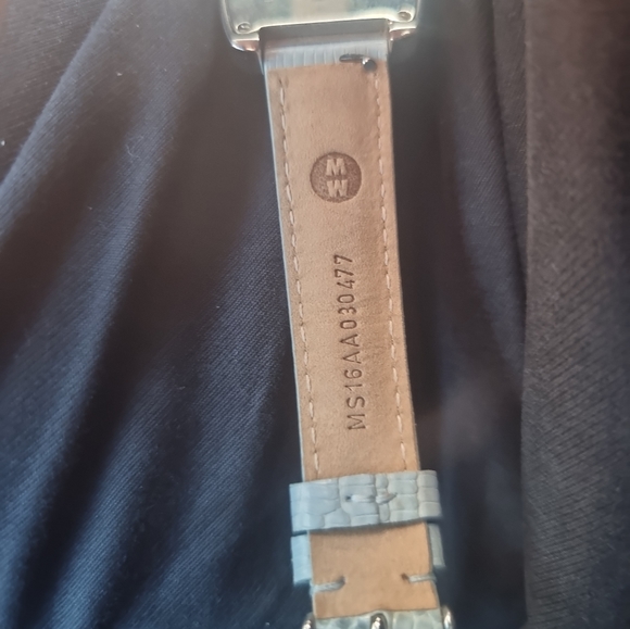 MICHELE Urban Diamond Wristwatch With Geniuine Lizard Band | .72 Carat/163 Dmnds